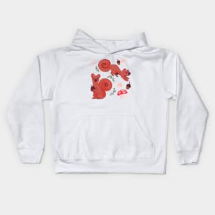 Squirrels & Mushrooms Kids Hoodie